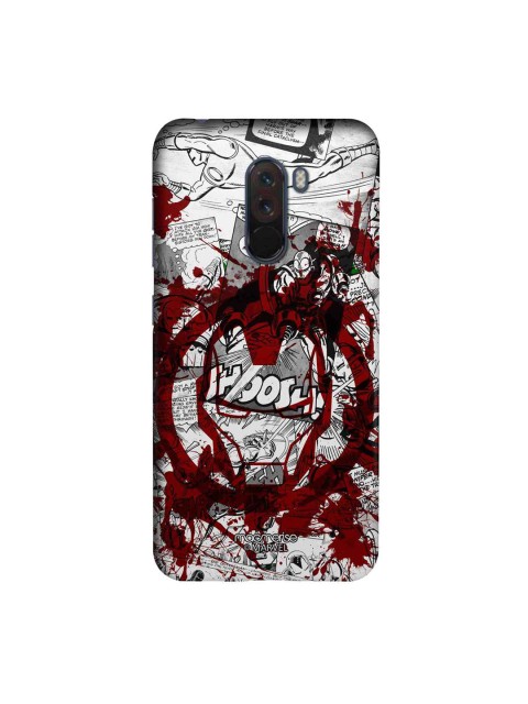 

macmerise Red & Black Marvel Comics Splash Out Ironman Sublime Xiaomi Poco F1 Back Case
