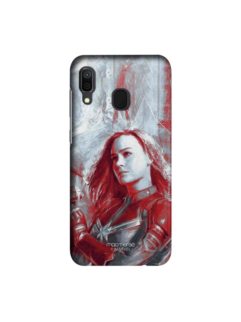 

macmerise Grey & Red Marvel Comics Charcoal Art Captain Marvel Sublime Samsung Galaxy A30 Back Case