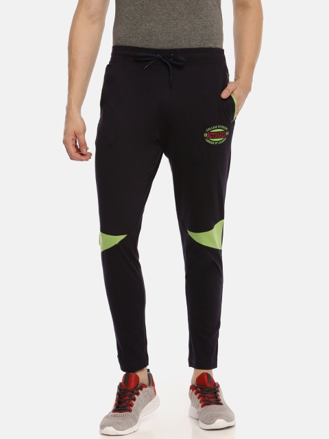 

ACTIMAXX Men Navy Blue Solid Slim-Fit Track Pants
