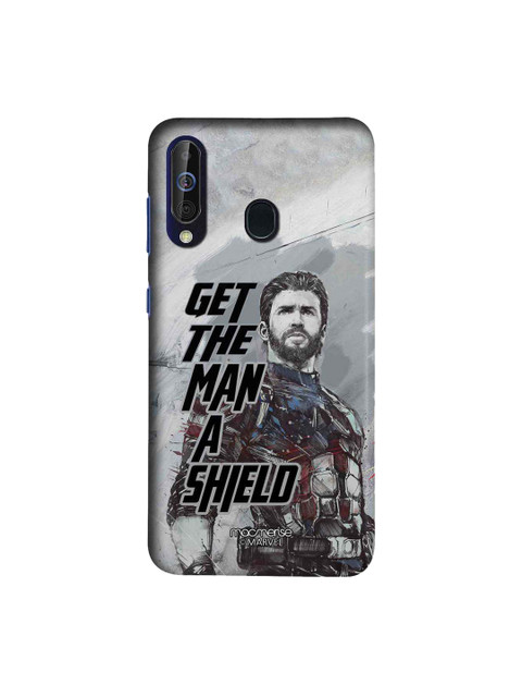 

macmerise Grey & Black Marvel Comics Need for Shield Sublime Samsung Galaxy M40 Back Case