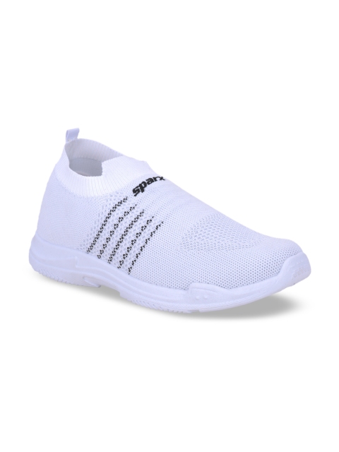 

Sparx Women White Woven Design Slip-On Sneakers