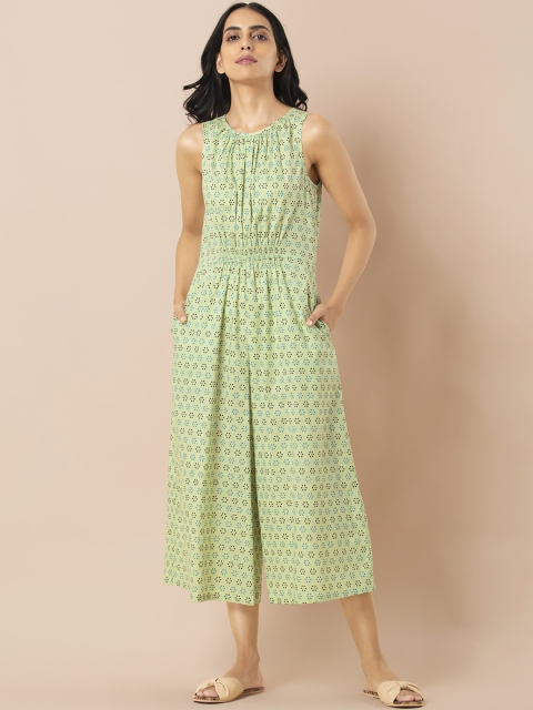 

INDYA Women Green Printed Culotte Jumpsuit