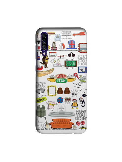

macmerise White & Orange Friends Doodle Sublime Samsung Galaxy A30S Back Case