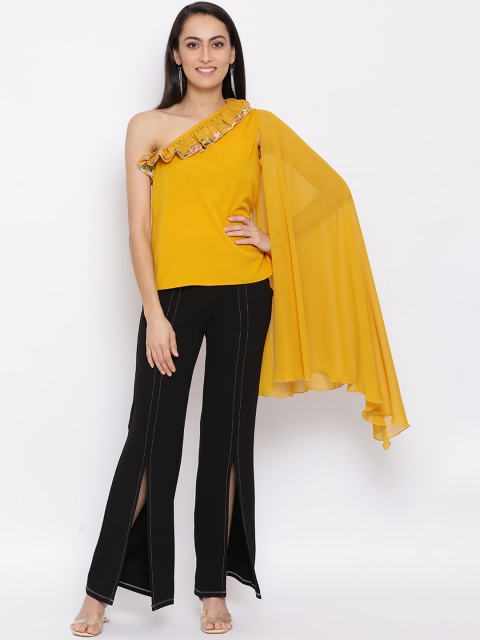 

ALL WAYS YOU Women Yellow Solid Top