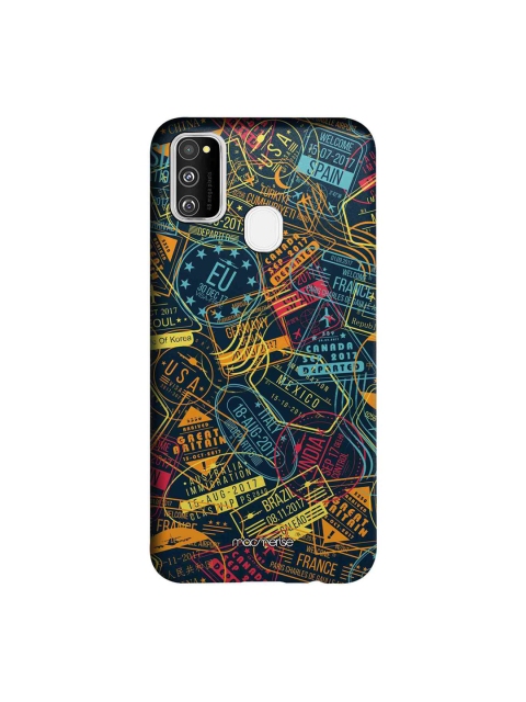 

macmerise Blue & Yellow Immigration Stamps Neon Samsung Galaxy M30S Back Case
