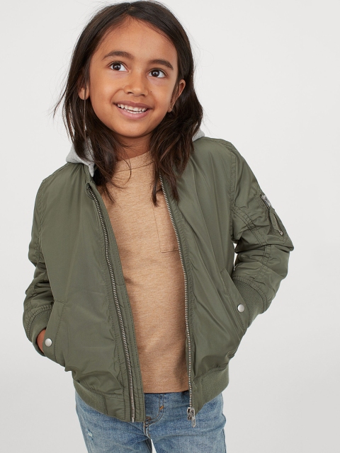 

H&M Boys Green Padded Bomber Jacket