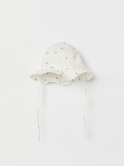 

H&M Kids White Printed Cotton Sun Hat