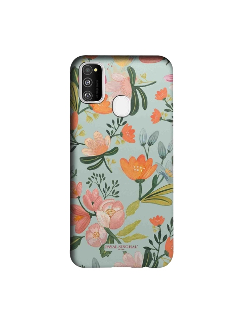

macmerise Blue & Green Payal Singhal Aqua Handpainted Flower Samsung Galaxy M30S Back Case