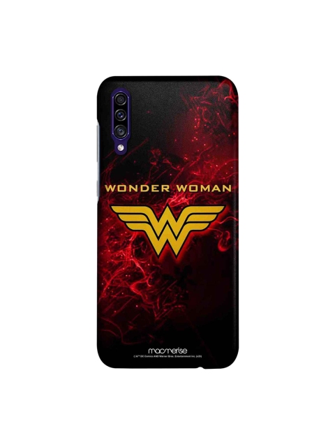 

macmerise Balck & Red Emblem Wonder Woman Sublime Samsung A30s Back Cover, Black
