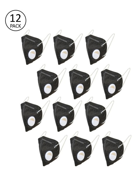 

OOMPH Adults Black Pack of 12 Reusable 5-Layer Cloth Masks