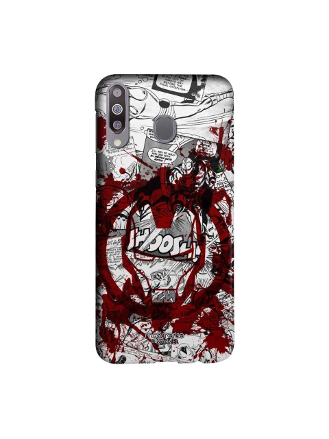 

macmerise Red & Black Marvel Comics Splash Out Ironman Sublime Samsung Galaxy M30 Back Case