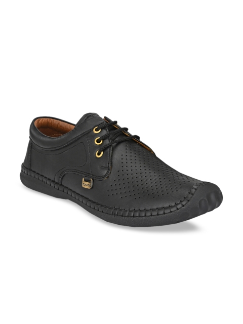 

Mactree Men Black Solid Formal Derbys