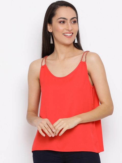

ALL WAYS YOU Women Orange Solid A-Line Top