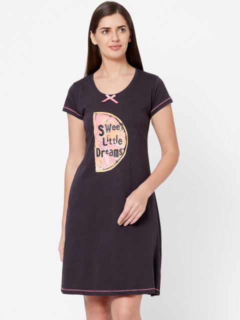 

Juliet Women Brown Printed Sleepshirt