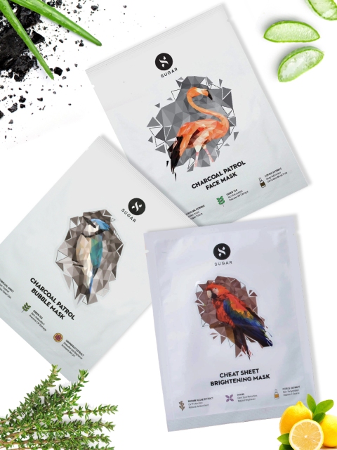

SUGAR Women Pack of 3 Masks- What A Treat, White