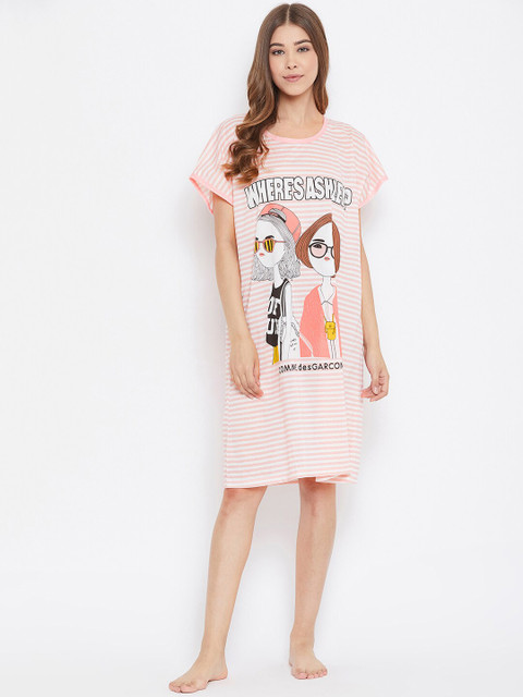 

Camey Women Pink Printed Sleep Shirt