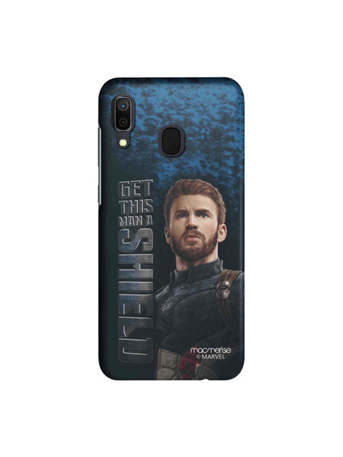

macmerise Blue & Grey Shield For Captain America Sublime Samsung Galaxy A30 Back Case