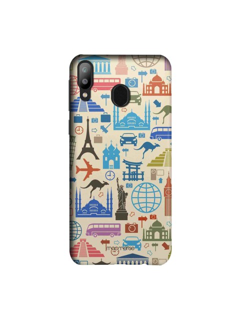 

macmerise Beige & Blue Travel Lover Sublime Samsung Galaxy M20 Back Case