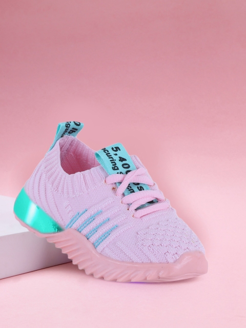 

PASSION PETALS Girls Pink & Blue LED Sneakers