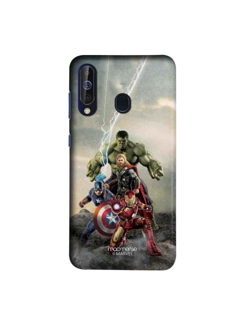 

macmerise Blue & Red Marvel Comics Time To Avenge Samsung Galaxy M40 Back Case