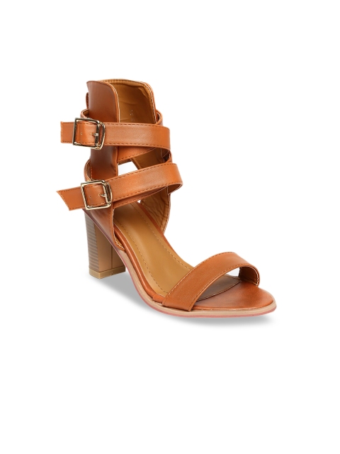 

red pout Women Brown Solid Sandals
