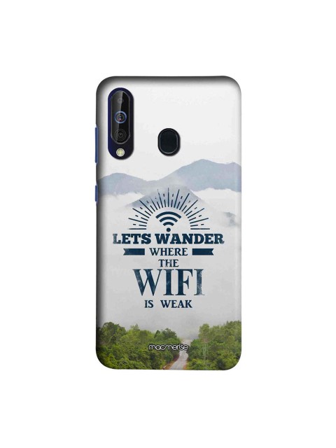 

macmerise White & Blue Wander Without Wifi Sublime Samsung Galaxy M40 Back Case