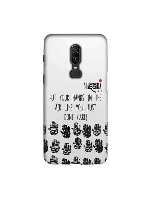 

macmerise White & Black Masaba Lite Masaba Hands Up Sublime OnePlus 6 Back Cover