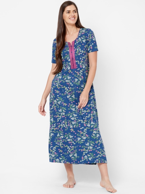 

Juliet Women Blue Printed Nightdress