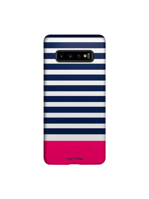 

macmerise White & Blue Simply Stripes Sublime Samsung Galaxy S10 Plus Back Case