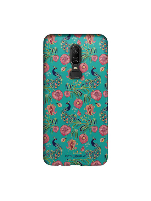 

macmerise Green & Pink Payal Singhal Aar & Mor Sublime OnePlus 6 Back Cover
