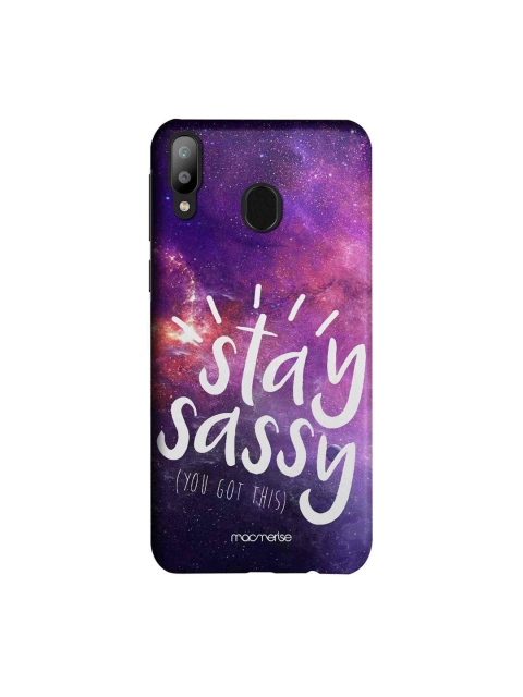 

macmerise Purple & White Stay Sassy Sublime Samsung Galaxy M20 Back Case