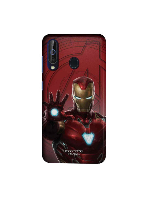 

macmerise Red & Gold-Toned Marvel Comics Iron Man Mark L Armor Sublime Samsung Galaxy M40 Back Case