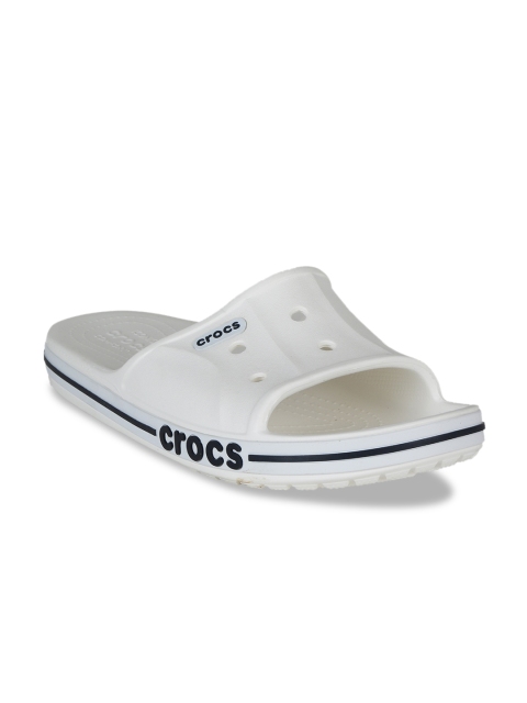

Crocs Unisex White Solid Sliders