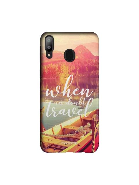 

macmerise Pink & Yellow When In Doubt Travel Samsung Galaxy M20 Back Case