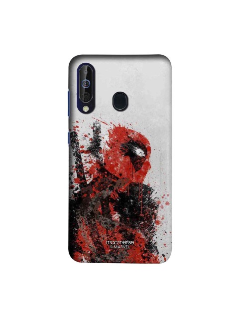 

macmerise White & Red Marvel Deadpool Strokes Sublime Samsung Galaxy M40 Back Case