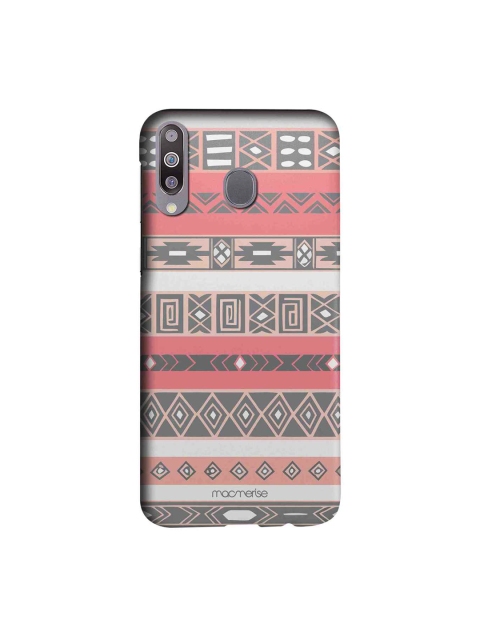 

macmerise Grey & Peach-Coloured Aztec Sublime Samsung Galaxy M30 Back Case