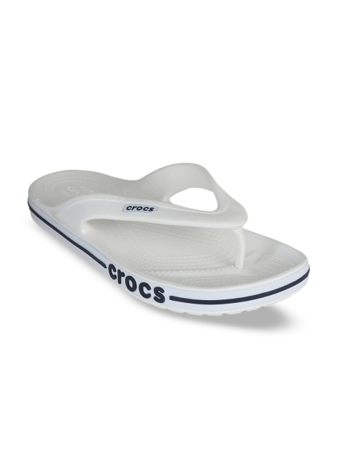 

Crocs Unisex White Solid Thong Flip-Flops