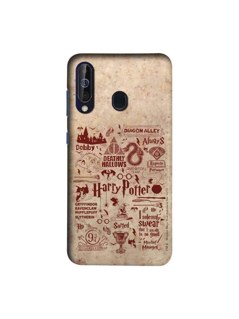 

macmerise Beige & Red Harry Potter Infographic Sublime Samsung Galaxy A60 Back Cover