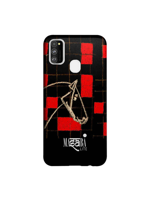 

macmerise Black & Red Masaba Checkered Horse Samsung Galaxy M30S Back Case