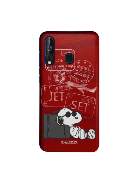 

macmerise Red & White Peanuts Jet Set Go Sublime Samsung Galaxy M40 Back Case