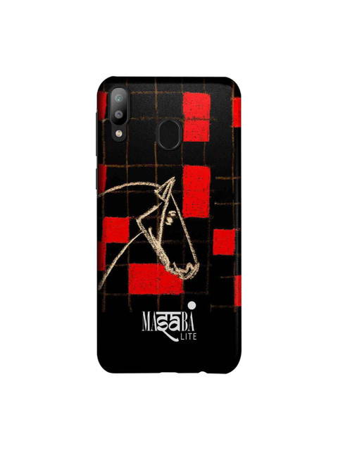 

macmerise Black & Red Masaba Checkered Horse Samsung Galaxy M20 Back Case