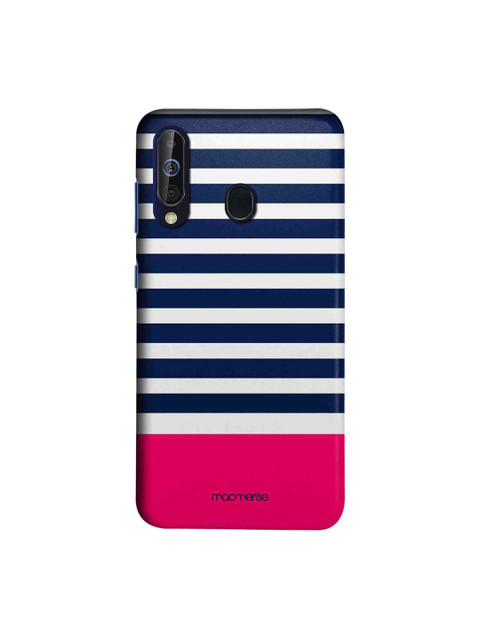 

macmerise White & Blue Simply Stripes Sublime Samsung Galaxy A60 Back Cover
