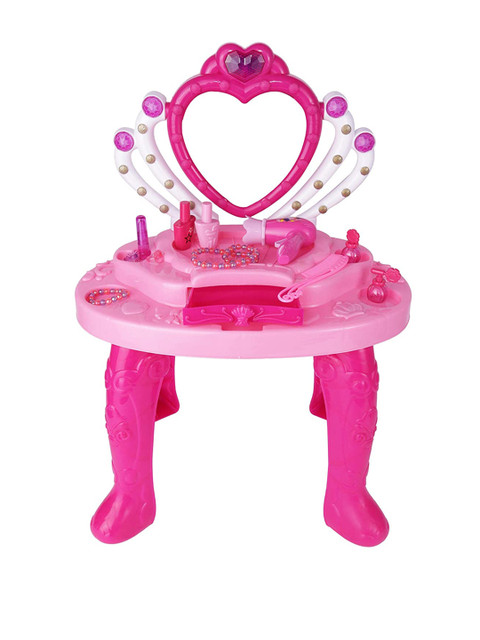 

Webby Girls Pink Pretend Play Vanity Beauty Play Set With Fashion & Makeup Accessories