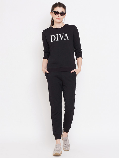 

Austin wood Women Black & White Printed Tracksuit
