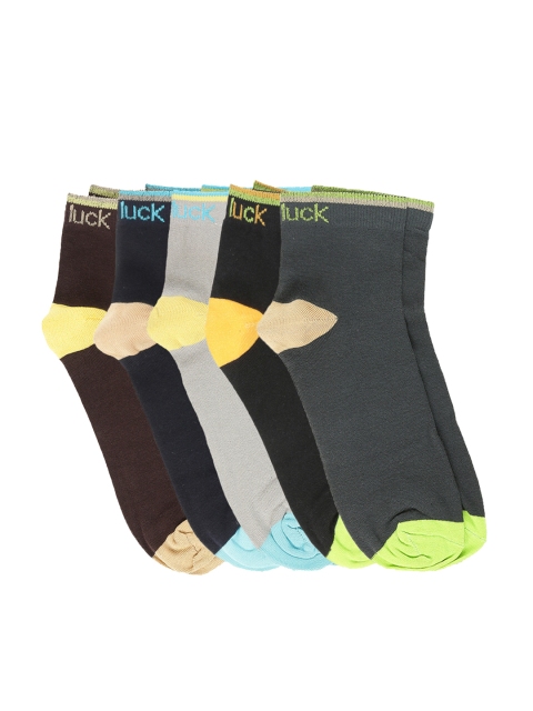 

Dollar Men Pack of 5 Assorted Ankle-Length Socks, Multi