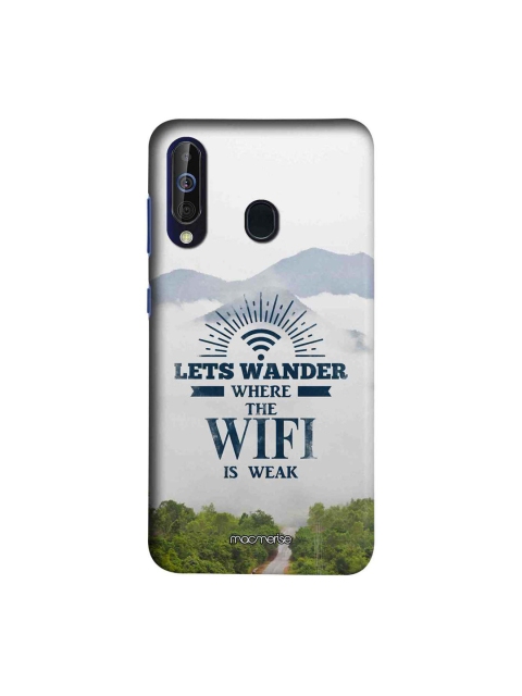

macmerise White & Blue Wander Without Wifi Sublime Samsung Galaxy A60 Back Case