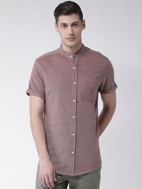 

Club York Men Taupe Regular Fit Solid Casual Shirt