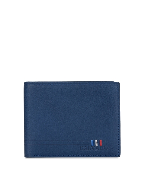 

Calvadoss Men Blue Solid Two Fold Wallet
