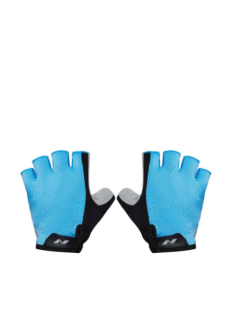 

NIVIA Men Blue & Black Colourblocked Python Gym Gloves