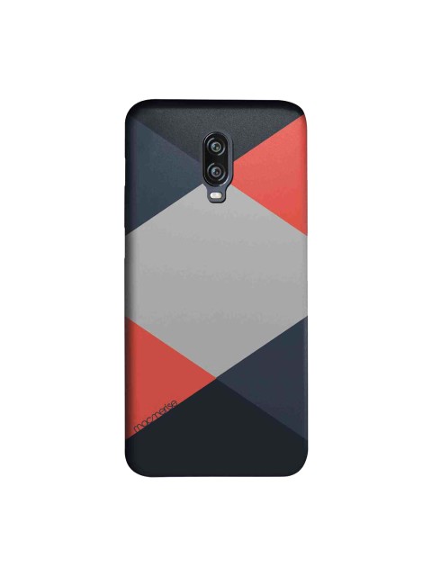 

macmerise Grey & Black Criss Cross Sublime OnePlus 6T Back Cover